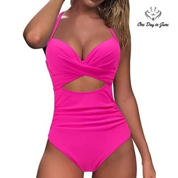 Mooslover High Neck Wrap Monokini One Piece Size S - Picture 1 of 3